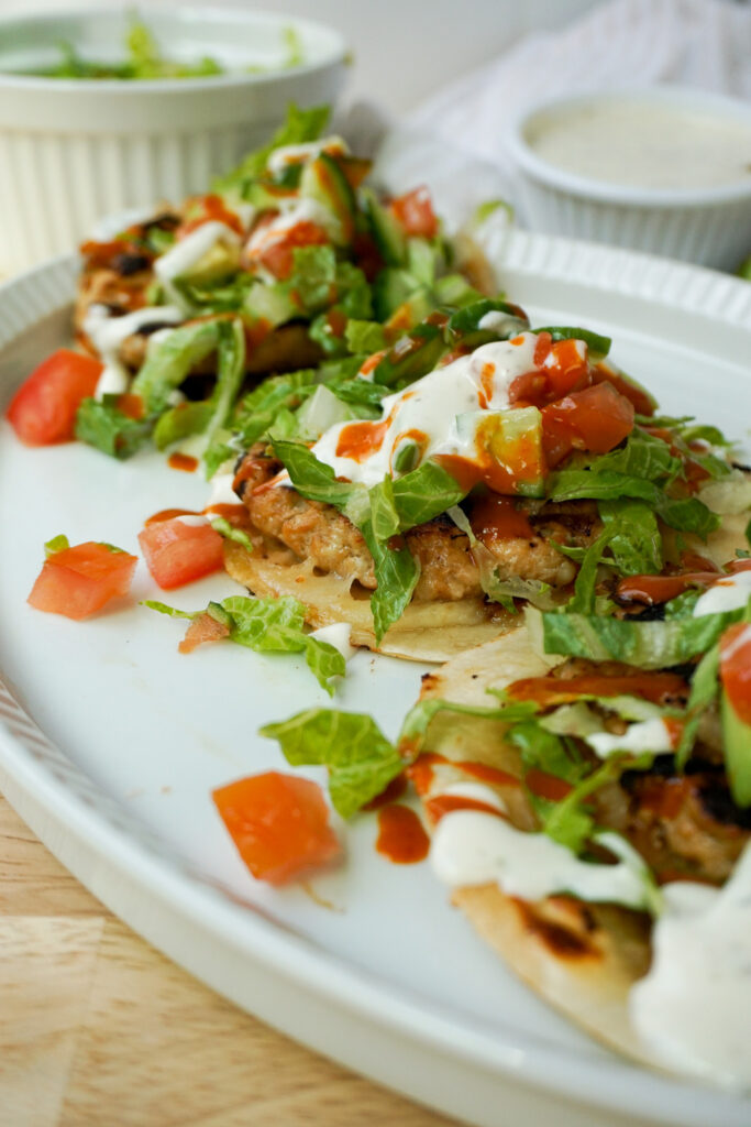 Buffalo Chicken Smash Burgers - stokedathome.com