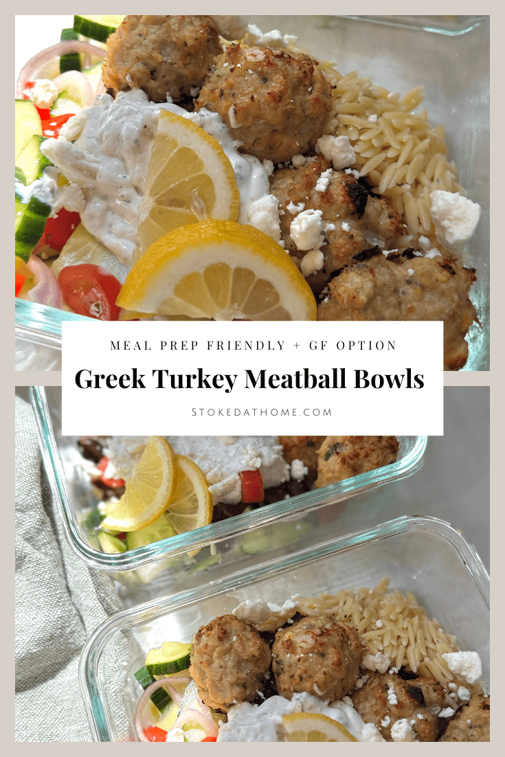 Greek Turkey Meatball Bowls